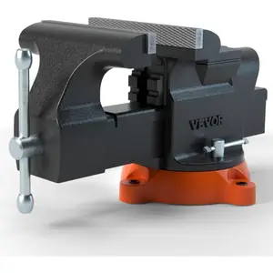 VEVOR Bench Vise, 5 Jaw Width, 5 Max Jaw Opening Multipurpose Vise with 360 Swivel Locking Base, 2.8 Throat Depth, Heavy Duty Ductile Iron Workbench Vise with Anvil, for Clamping Round PipesVEVOR Super Brand Day