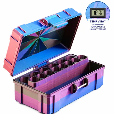 TempView Mixed Vial Case | 6-Slot 10 ml Vial Case & 8-Slot 3 ml Vial Case Slots | Organizer for GLP-1, Peptides, Research