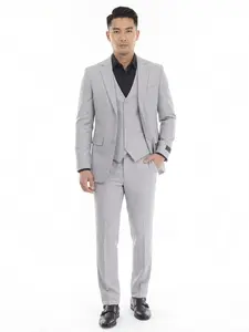 Men's 3-Piece Slim Fit Suit Set – Modern Stretch Suit with Vest | Wedding, Business & Formal
