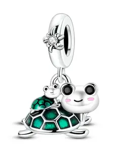 Turtle Family Pendant Beads, Fashion Jewelry Accessories for Valentine's Day, DIY Bracelet Necklace Birthday Gift Idea