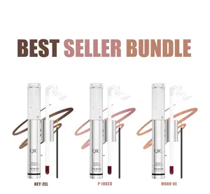 Peel Off Lip Stain & Highlighter Duo, Waterproof Matte Lip Liner Tattoo, Long-Lasting Smudge-Proof Lip Color, 2-in-1 Lip Makeup for Perfect Definition & Bright Finish Eyeliner Lipliner Eyeliner Lipliner Nourishing