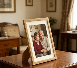 Custom Natural Wood Frame | Personalized Photo & Art Display, Ready to Use