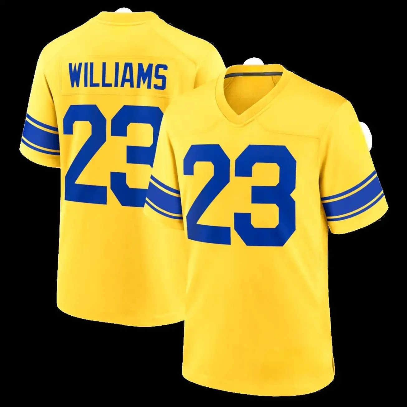 Unisex Football inspired by Williams 23 Los Angeles  Classic Sol Game Jersey - Yellow