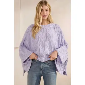 Easy Going Oversized Sweater - Lavender