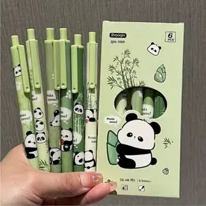 Stretchable ballpoint pen set (6 pens), black ink cartridge 0.5mm. Perfect for student stationery use. An excellent choice for prizes and gifts. It is both fun and practical as a writing tool.