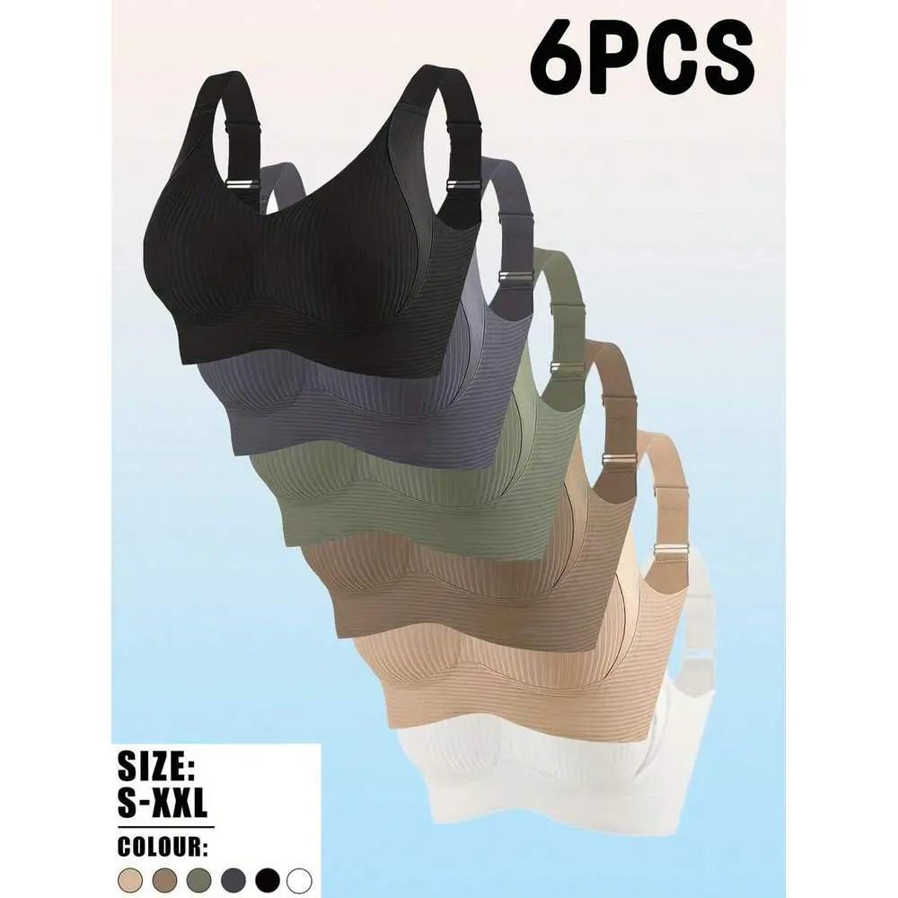 4 Pcs Women's Seamless  Wire-Free Sports Bra, Providing Gathering And Soft Support,Withwide Straps,Women's Bras,Seamless Underwear