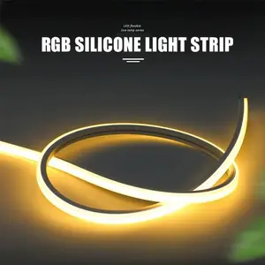 Yellow LED Neon Light String (16.4ft, 12V, Waterproof) – Create DIY neon signs and multi-purpose lighting for any home, commercial, or display space.