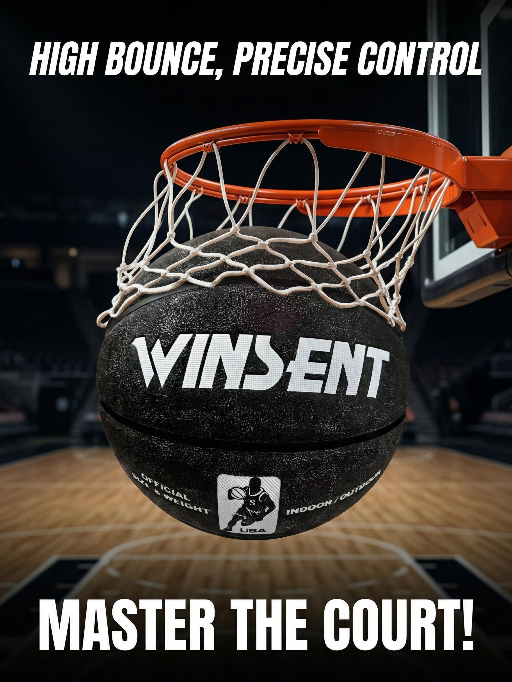 Pro Basketball, Precise Control, High Elasticity, Perfect for Training & Competition