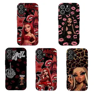 "Bratz" Logo & Diamond Hand Phone Case | Edgy Y2K Style,For iPhone 17 Pro Max 16 15 14 13 12 11 for Samsung S21 S22 S23 S24 S25 Phone Case|Gift for him and her,Phone Accessories