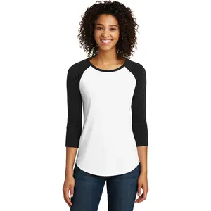 District® Women's Fitted Very Important Tee® 3/4-Sleeve Raglan. DT6211