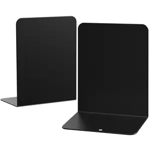 Book Ends, Metal Bookend for Shelves, Bookends for Heavy Books, Book Holders for Shelves, Desk Organizers, Book Dividers for Office, School, Bookstore, Home