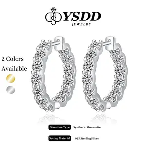 【11.28 TODAY ONLY】2.2CT Stylish Ferris Wheel Huggie vvs Synthetic Moissanite Earrings in 925 Sterling Silver