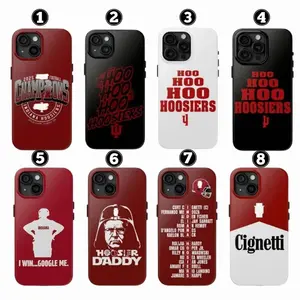 Indiana Hoosiers Football HOO HOO HOOSIERS, IU Champions Fan Phone Case Suitable for iPhone 17-11 Pro Max/Plus and  Samsung Galaxy S23-25