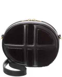 Patou Le JP Leather & Shearling Shoulder Bag