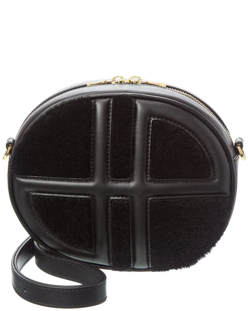 Patou Le JP Leather & Shearling Shoulder Bag