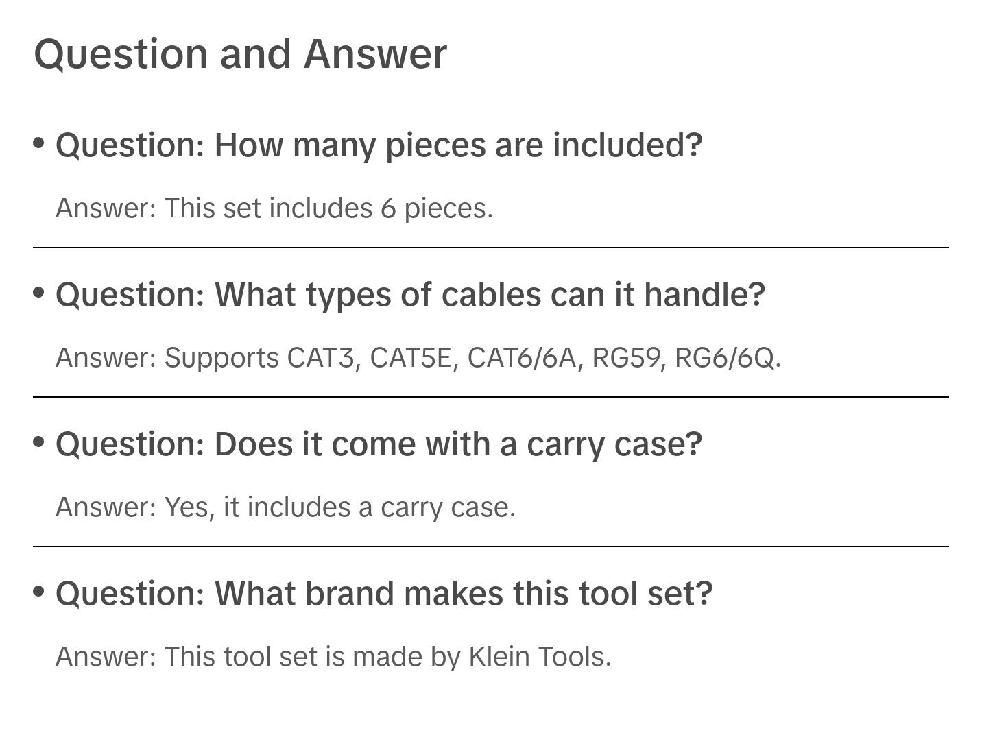 Klein Tools VDV001819 VDV Apprentice Tool Set, 6 Pc.