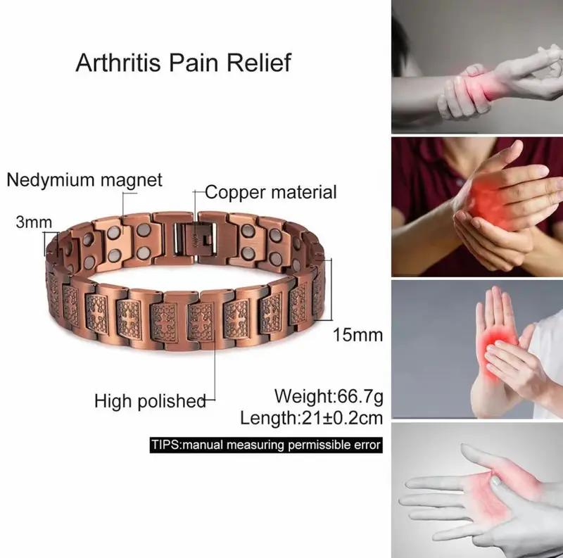 Men's Copper Cross Bracelet Gauss Neodymium Magnets, 99.99% Pure Copper, suitable for gifting to yourself, your loved one, and father, Wear pure pulsra de cobre pa onbrea djustable copper bracelet for men health magnetic therapy bracel. Men's Copper Cross Bracelet Gauss Neodymium Magnets, 99.99% Pure Copper, suitable for gifting to yourself, your loved one, and father, Wear pure pulsra de cobre pa onbrea djustable copper bracelet for men health magnetic therapy bracel.