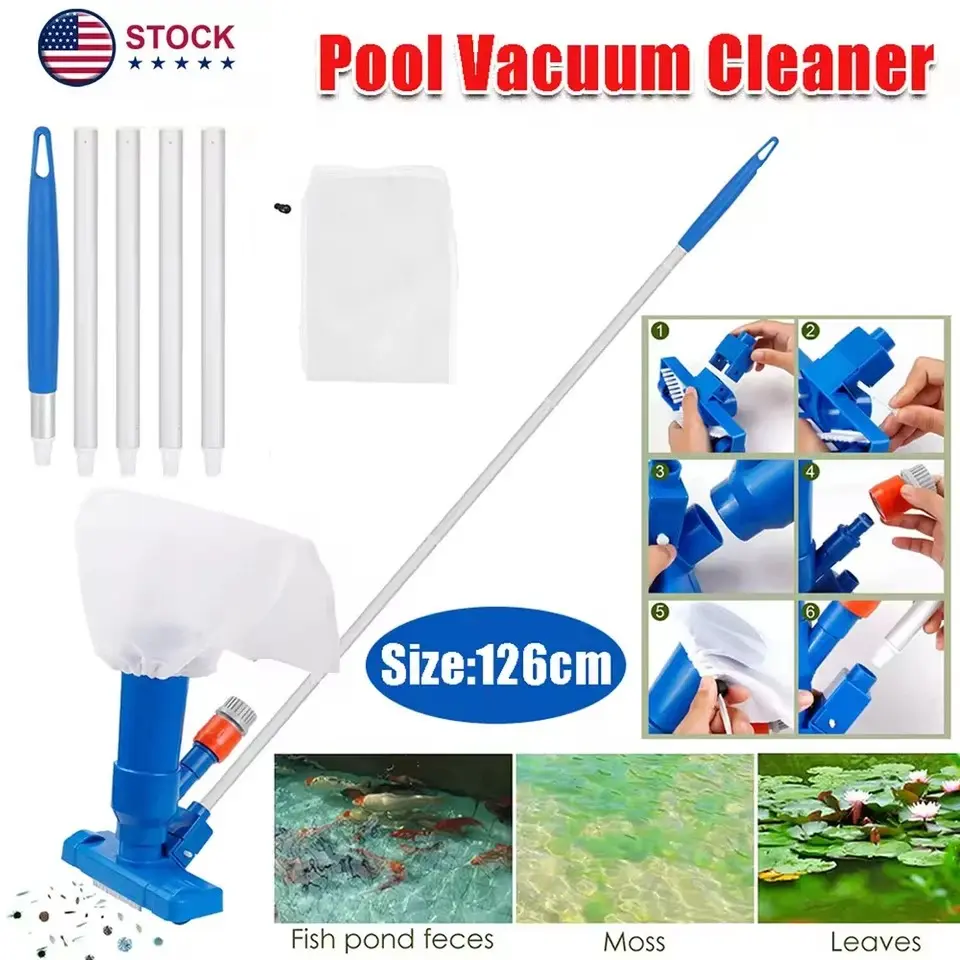Upgraded Handheld Pool Jet Vacuum - Above-Ground Pool, Hot Tub Maintenance Tool for Home & Garden Cleaning