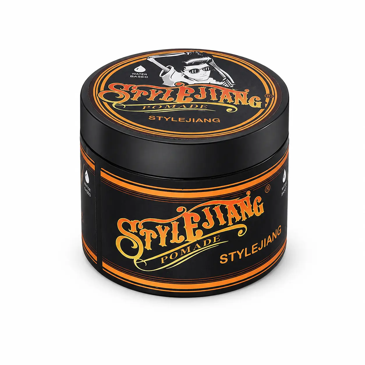 STYLEJIANG Strong Hold Pomade 4 oz, Water-Based Hair Pomade for Men, Medium Shine, Flake-Free, Easy to Wash Out, All-Day Hold, Fresh Scent