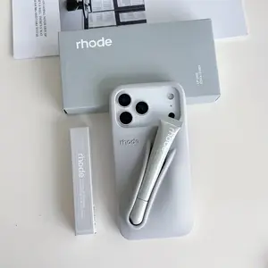Rhode Protective Silicone Phone Cover with Lip Tube Slot, Compatible with iPhone 11 12 13 14 15 16 17 Pro Max