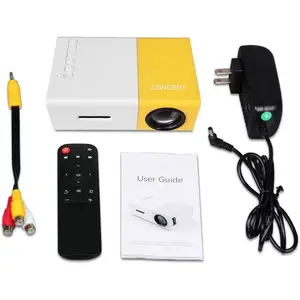 Portable mini projectors LED micro projector 1080P home party meeting theater projector Wireless Connect phones（Newest upgraded version ）