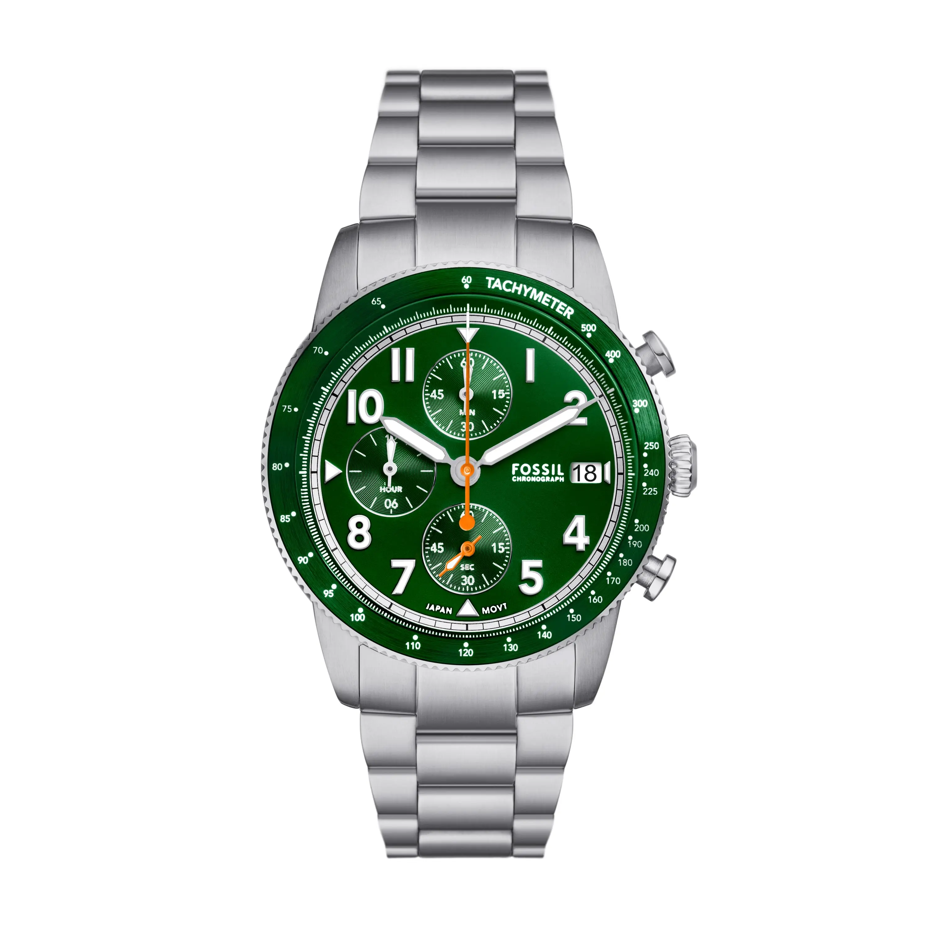 Fossil Men's Sport Tourer 42mm Chronograph, Stainless Steel Watch Fossil Men's Sport Tourer 42mm Chronograph, Stainless Steel Watch