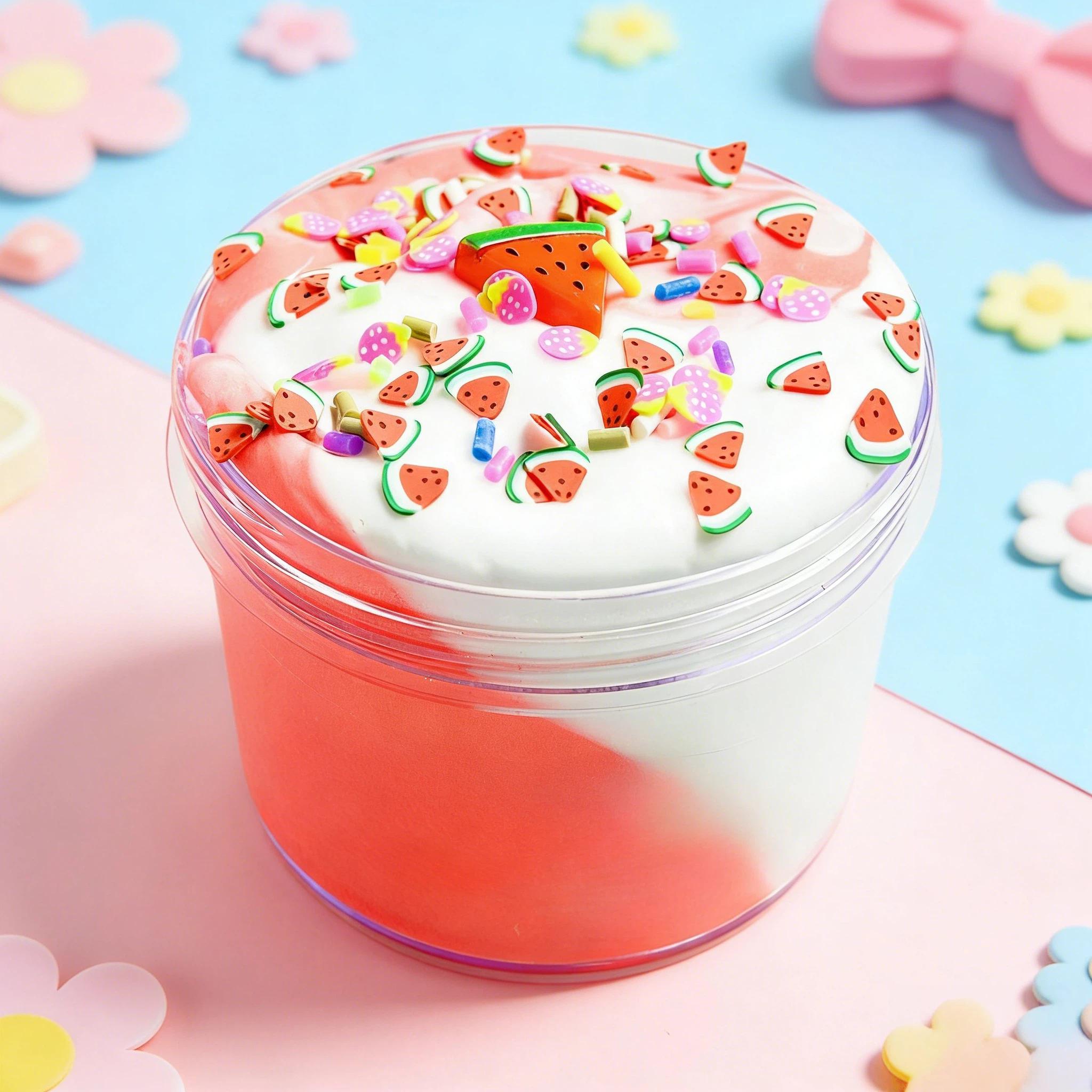 New Vibrant Dopamine Butter Clay Toy, 2-Tone Ultra Soft Modeling Clay, Light Fluffy DIY Craft Toy, Aesthetic Sensory Stress Relief Play for Teens & Adults