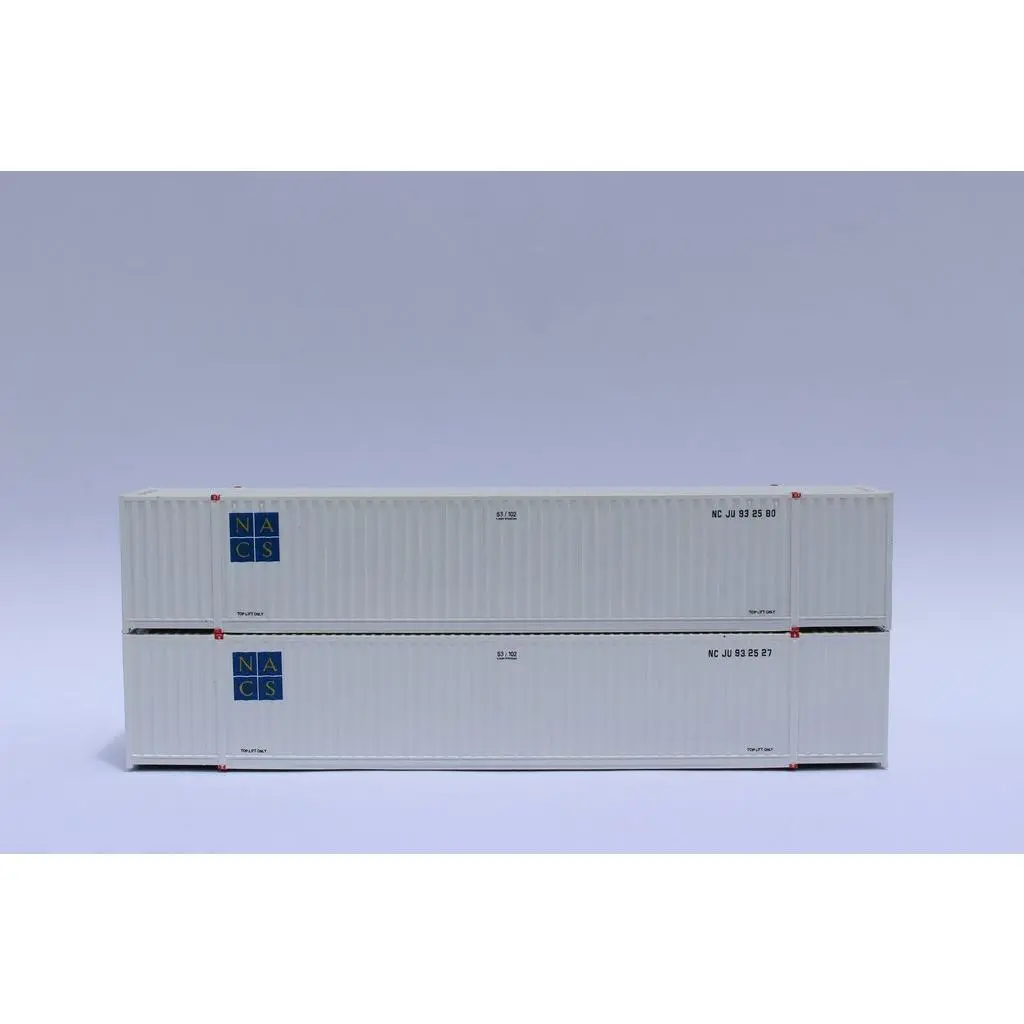 Jacksonville Terminal Company 535046 NACS 53' HIGH CUBE, 6-42-6 corrugated containers with Magnetic system, Corrugated-side. JTC #535046, N Scale