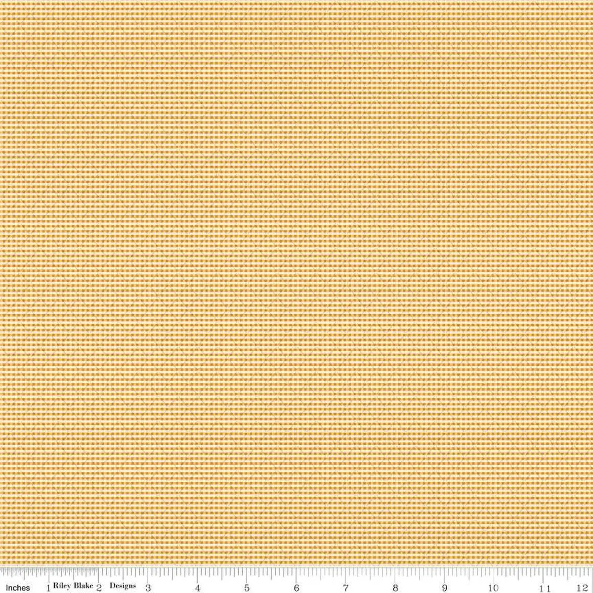 Fabric Riley Blake Gold Railroad Stripe Stitcher's Flannel by the Quarter Yard F15554-GOLD