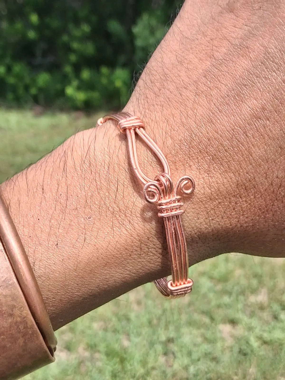 Pulsera de Cobre Estilo Lazo - Copper Bracelet Lace Style