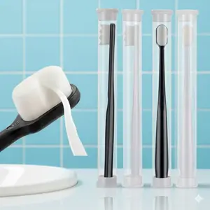 Ultra-Soft Adult Toothbrush for Sensitive Gums: Gentle Plaque Removal, Gum Care & Enamel Protection. Portable for Travel, Ideal for Receding Gums & Stain Cleaning. Soothing Massage, Home & On-the-Go Essential.