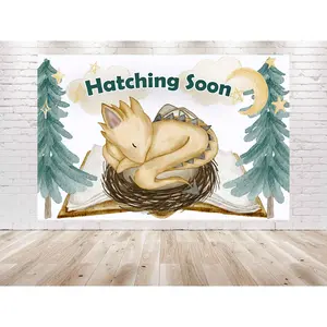 Dragon Baby Shower Backdrop 5x3 FT