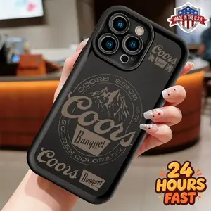 Coors Banquet Vintage Phone Case Retro Beer Can Aesthetic Slim Shockproof TPU Cover for iPhone 11 12 13 14 15 16 17 Pro Max Plus Air Made in USA Western Cowboy Style Scratch-Resistant Matte Finish