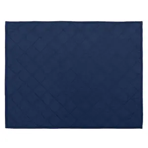 Navy Blue Diamond Quilt Sham Pair