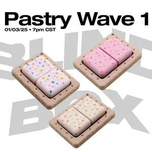 Pastry Themed Fidget Mechanical Keyboard Keychain Blind Box - Clicky Tactile Linear Toy - Stress Relief Toy