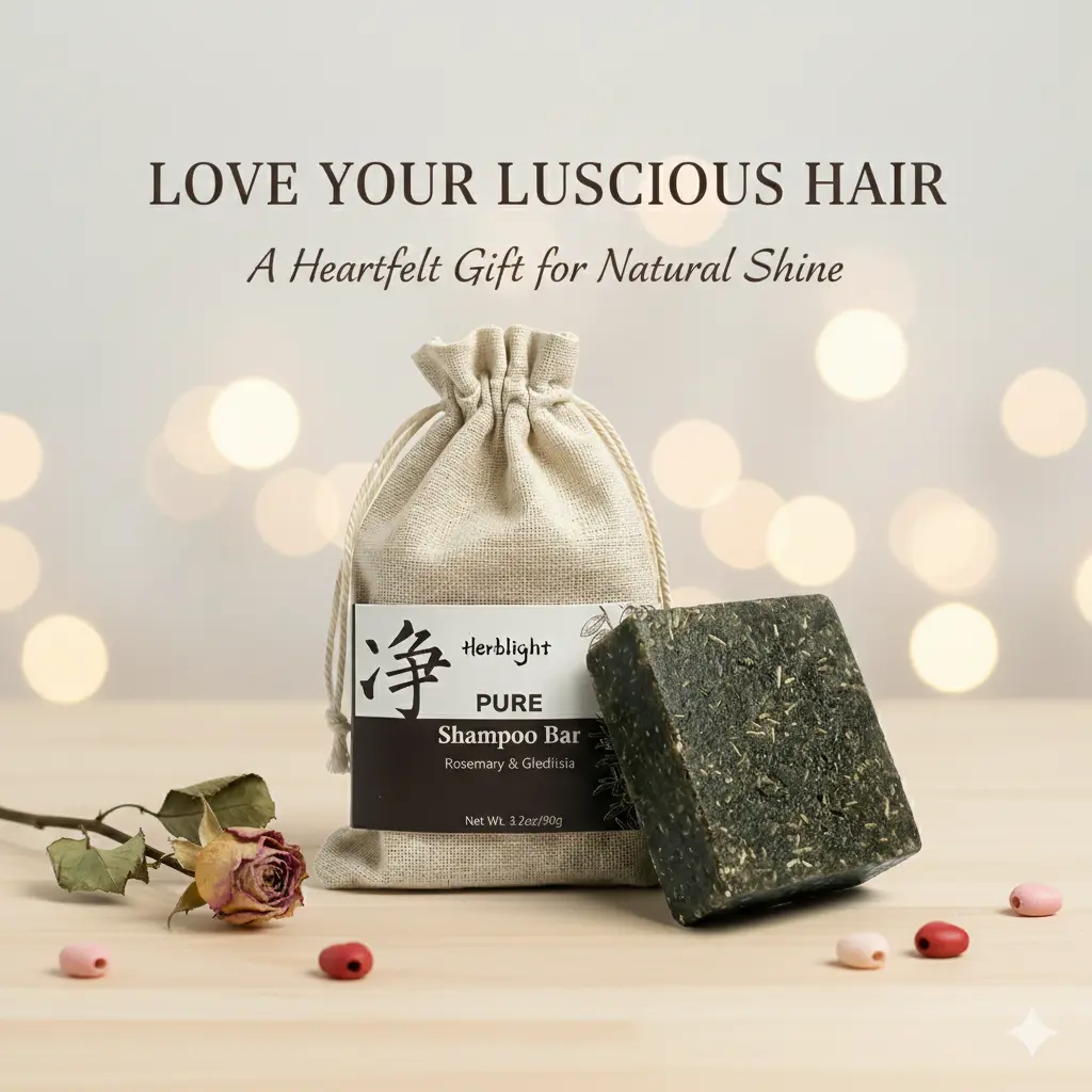 Herbal Shampoo Bar with Rosemary & Tea Tree for Oil Control, Plant Based Hair Cleanser for Deep Cleanse & Scalp Rejuvenation with Pine & Cedarwood Scent, Conditioner, Foaming, Beauty Products