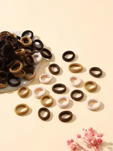 100pcs Hair Ties Diameter 0.79 Inch, Girls' Hair Bands, Thumb Hair Ties, Casual Textile Coating, All Seasons