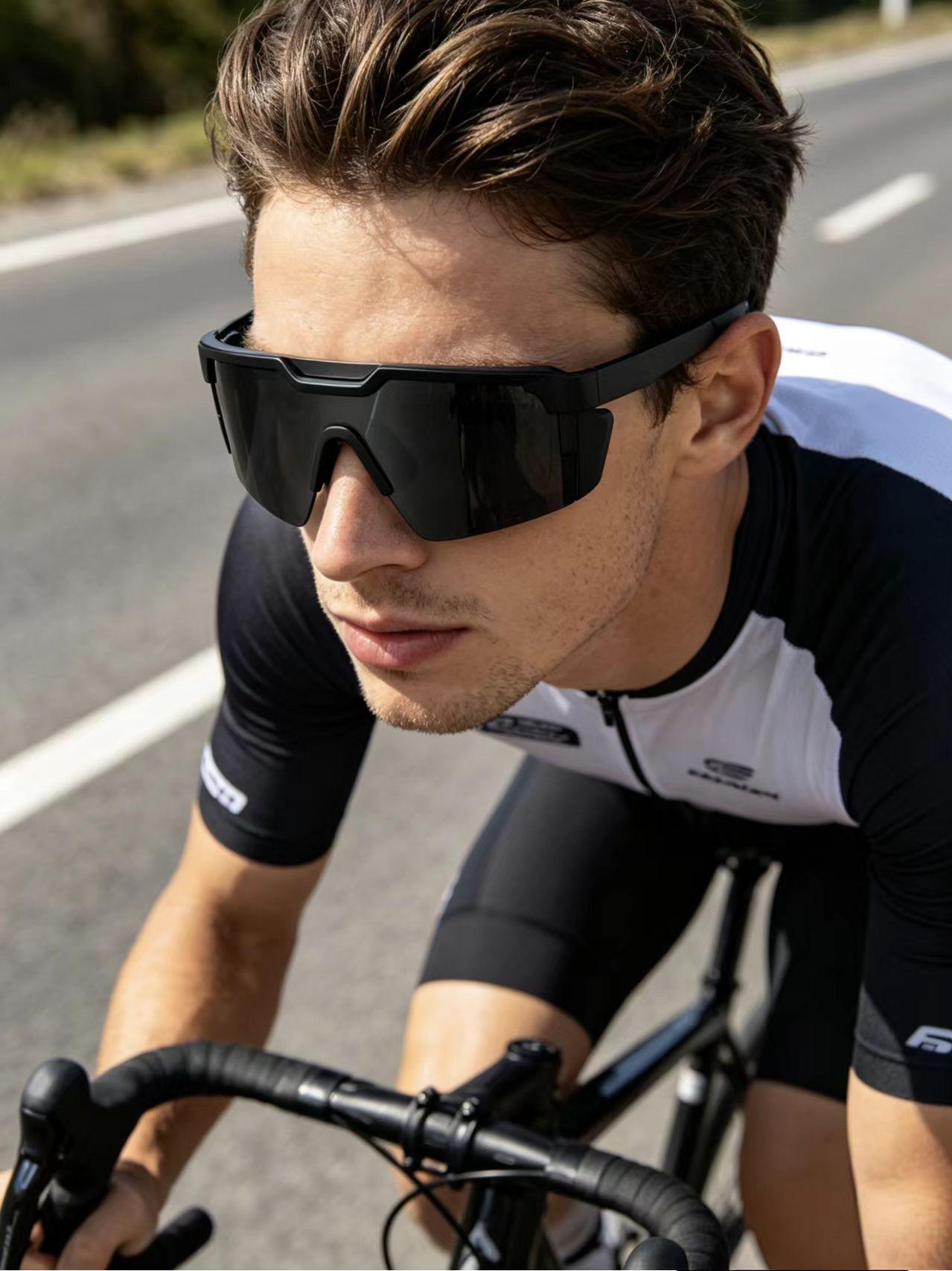 Unisex Oversize Frame Aviator Safety Sunglasses - Men's Accessories, Mens Gifts, Ideal for Cycling, Driving
