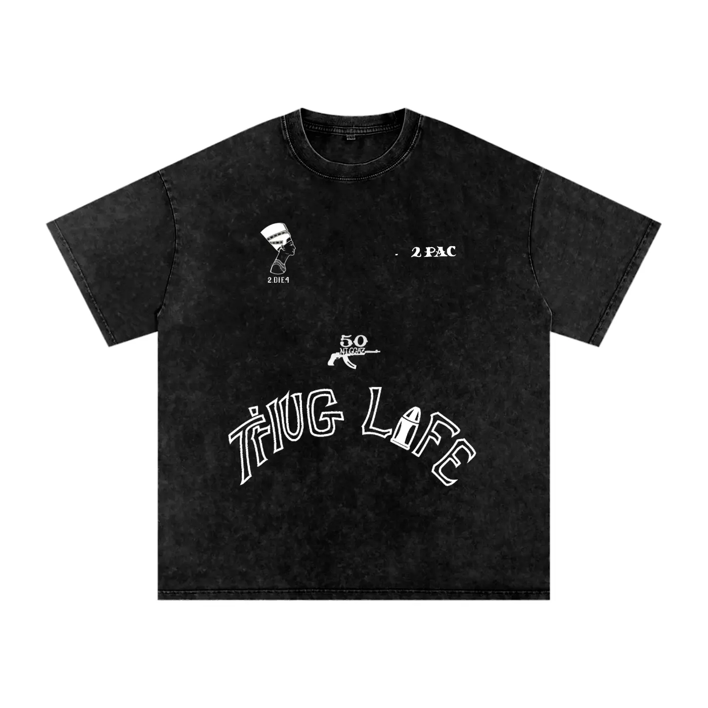 Snow Washed Oversized Cotton T-Shirt