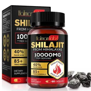 Hatmanlabs Shilajit Resin Capsules for Men & Women - 60pcs Supplement Nutrition Energy Dietary Fitness Healthcare Zinc Vitamin