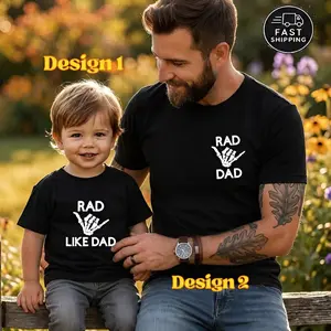 Rad Dad & Son Matching Shirts, Daddy and Me Father's Day Gift, Daddy And Baby Matching Tee, Father's Day T-shirt, New Dad Gift Sweatshirt, Trending Outfit, Youth and Adult T-shirt, Matching Family clothing