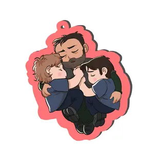 The Pitt Keychain - Cute Acrylic Cartoon Keychain, Funny Meme Character Charm for Keys, Bags, Backpack, Durable Gift for Fans & Collectors