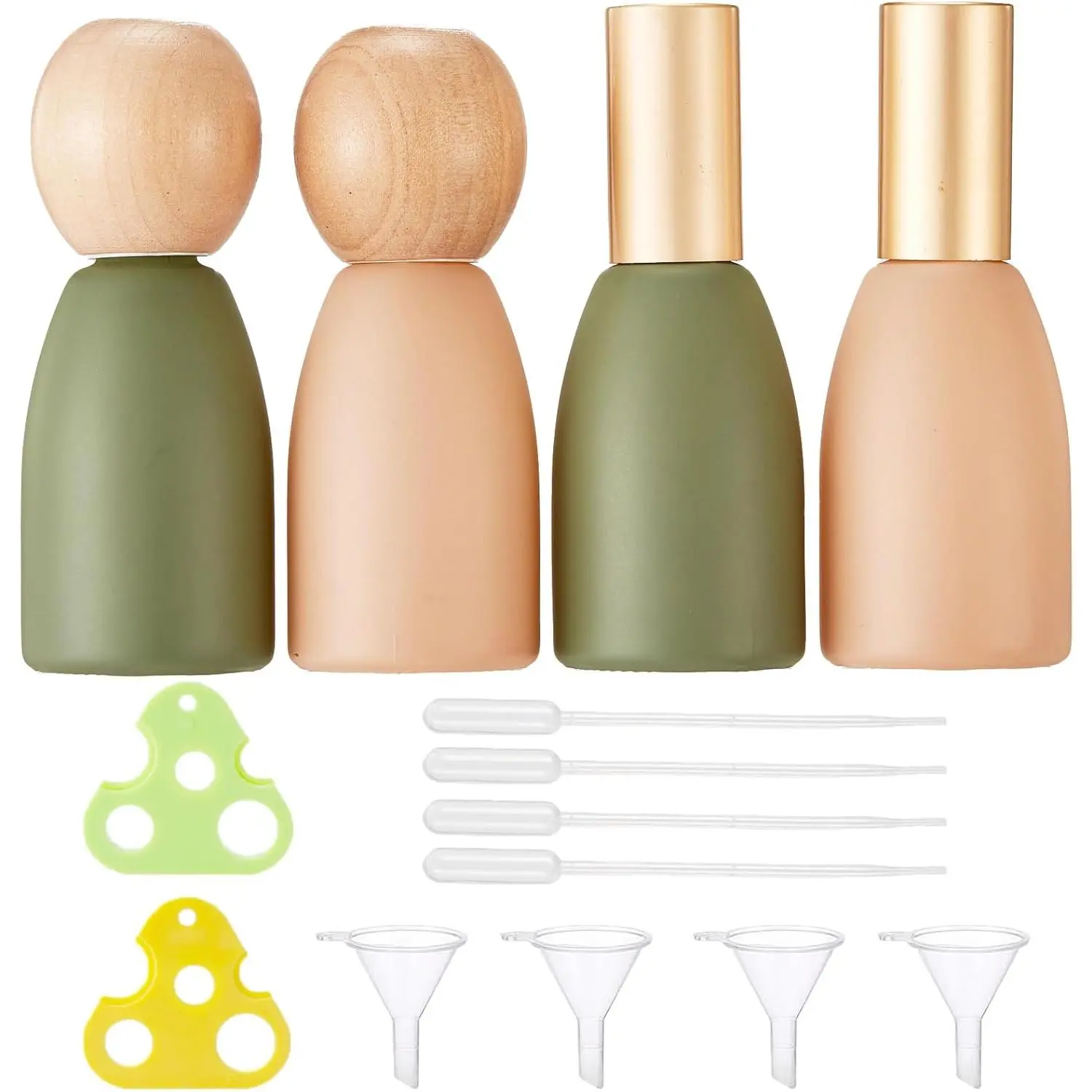 10ml Glass Roller Bottles - 4 Pack Essential Oils Roll- Bottles with Stainless Steel Roller Balls for  and Perfumes