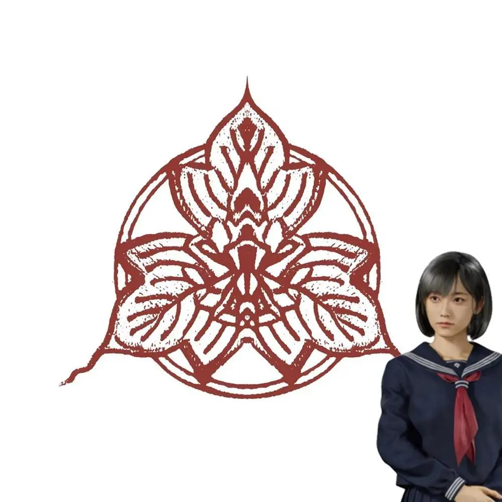 Game SILENT HILL f Shimizu Hinako Cosplay Tattoo Fake Tattooing Red Temporary Sticker Paper Body Art Halloween Party Props