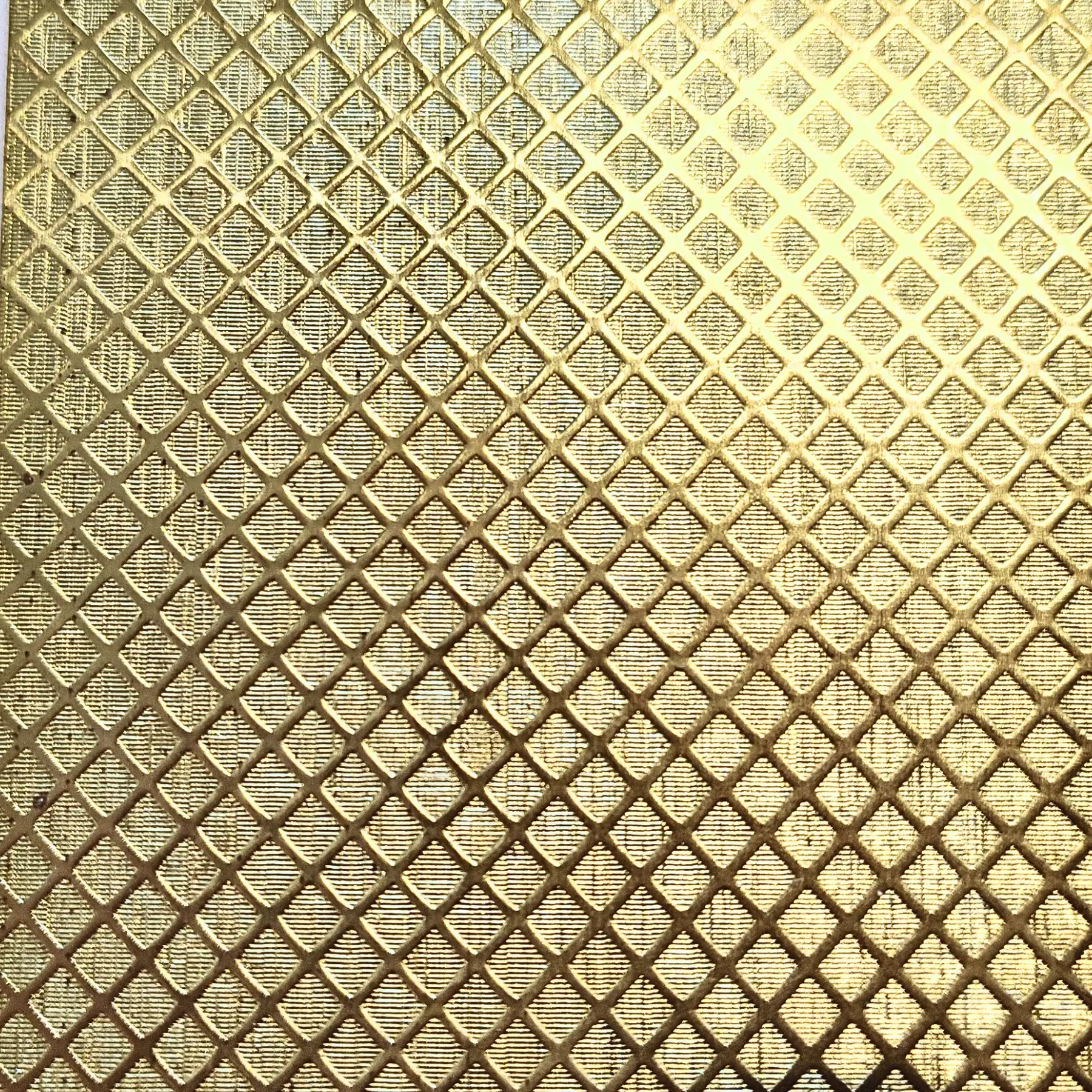 4264 Checker Patterned Brass Texture Plate (Small)