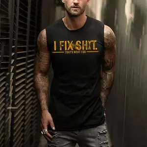 I Fix Sh*t Tank Top T Shirt Funny Mechanic Blue Collar Humor Shirt, Gift for Handyman, Maintenance Worker Muscle Tee Hoodie - Sweatshirt