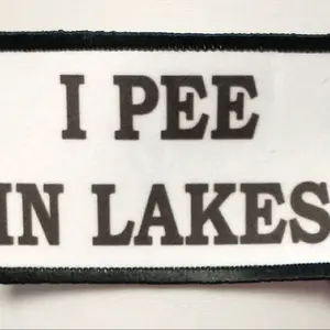 I pee in lakes hat patches craft kit