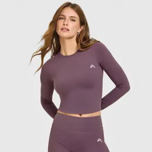 Oner Women Long Sleeve Yoga Top Moisture Wicking Gym Shirt Quick Dry Fitness Running Workout Activewear for Women