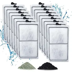 15 Pack PF-S Filter Cartridges for Top Fin Silenstream PF10 Power Filters, Remplacement Aquarium Carbon  with Zeolite