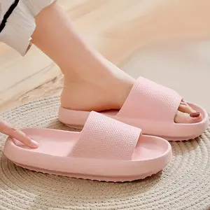 Pillow Slippers for Women and Men, Cloud Slides Shower Sandals House Shoes, Comfy and Cushioned Thick Sole Flipflop slippers women